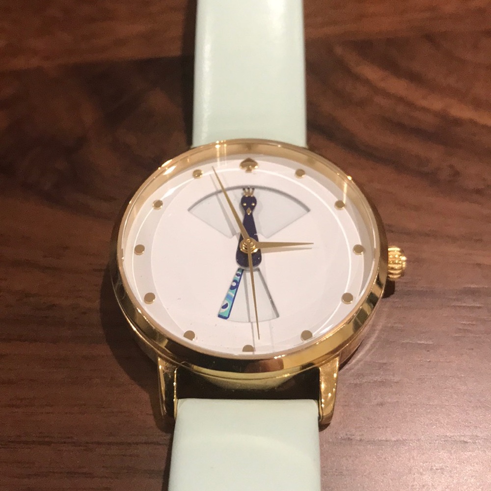 Kate spade metro peacock leather strap watch, 34mm - Picture 1 of 4